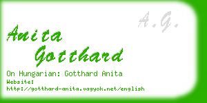 anita gotthard business card